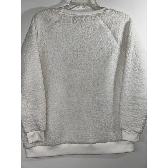 Merry Christmas Poof New York HO HO HO Dog In Santa Hat Women’s Size M Sweater - Picture 3 of 7